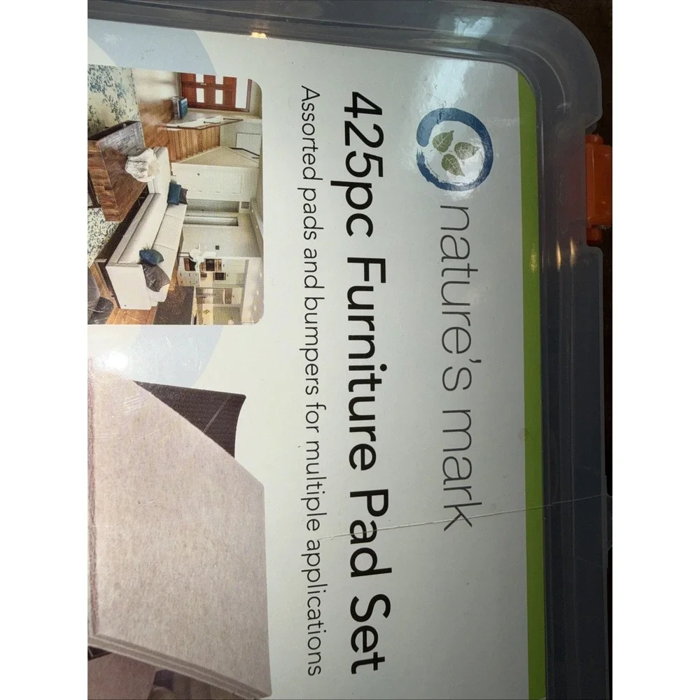 Nature's Mark 425pc Furniture Pad Set Assorted Floor Protector Bumpers Case New